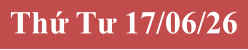 Thứ Tư 17/06/26