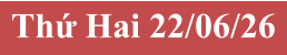 Thứ Hai 22/06/26