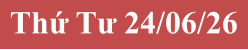 Thứ Tư 24/06/26