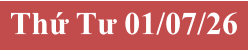 Thứ Tư 01/07/26