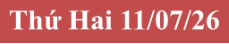 Thứ Hai 11/07/26