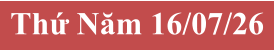 Thứ Năm 16/07/26