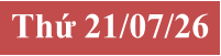 Thứ 21/07/26