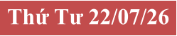 Thứ Tư 22/07/26