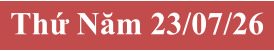 Thứ Năm 23/07/26
