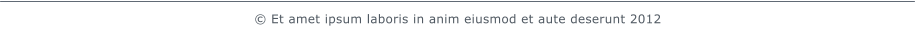 � Et amet ipsum laboris in anim eiusmod et aute deserunt 2012